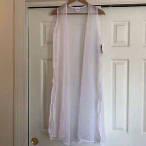 NWT LuLaRoe Joy White Sheer Small